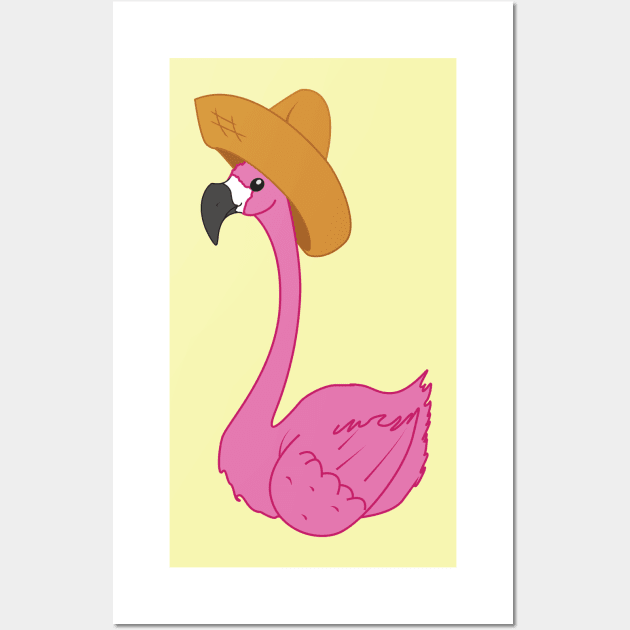 Chillin SUmmer Flamingo Wall Art by CloudWalkerDesigns